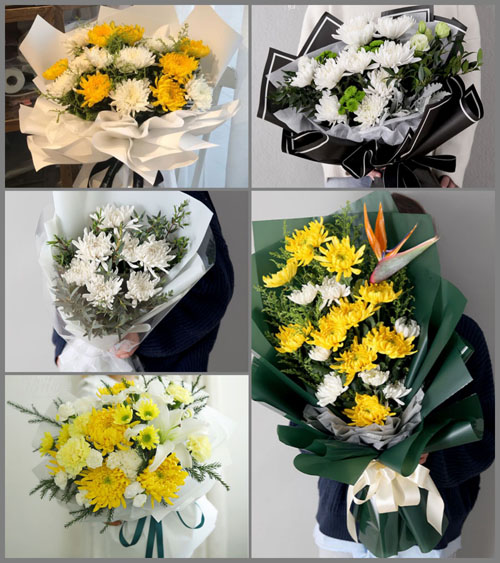 山东青岛莱西市院上镇中朱东村白事花束代送